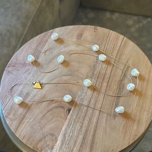 ❤️FINAL❤️ Anthropologie Gold Necklace with Iridescent Pearls